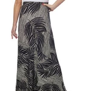 Tropical Print Maxi Skirt